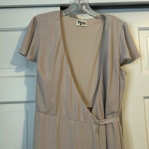 Show Me Your MuMu Taupe Wrap Bridesmaid Dress
